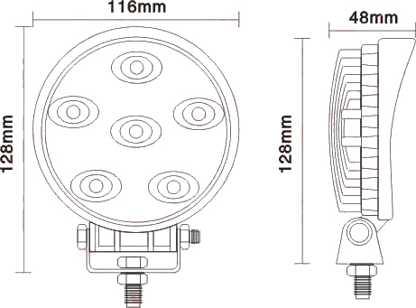 LED-Arbeitsscheinwerfer-6-1jpg LED Arbeitsscheinwerfer 6 x 3W, 9 - 32V, 60°