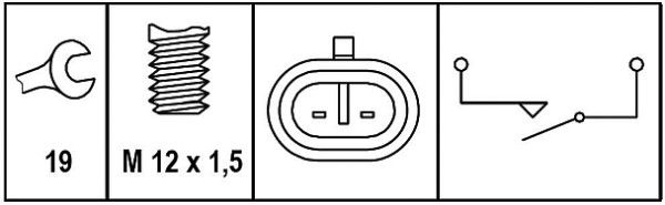 HELLA 6ZF 008 621-261 Schalter, Rückfahrleuchte