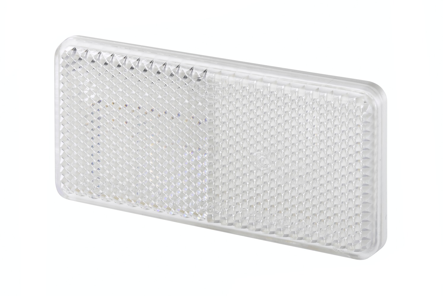 10092922a_AM0 HELLA 8RA 003 326-051 Rückstrahler - Lichtscheibenfarbe: weiß - geklebt
