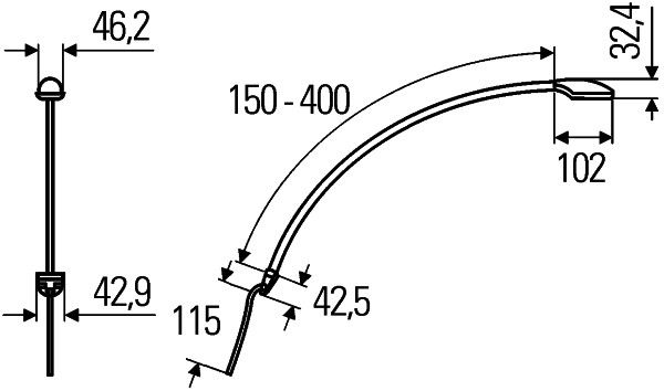 HELLA 2JA 346 720-121 Leseleuchte - LED - 12/24V - 3.0W - Anbau - LED-Lichtfarbe: weiß - innen