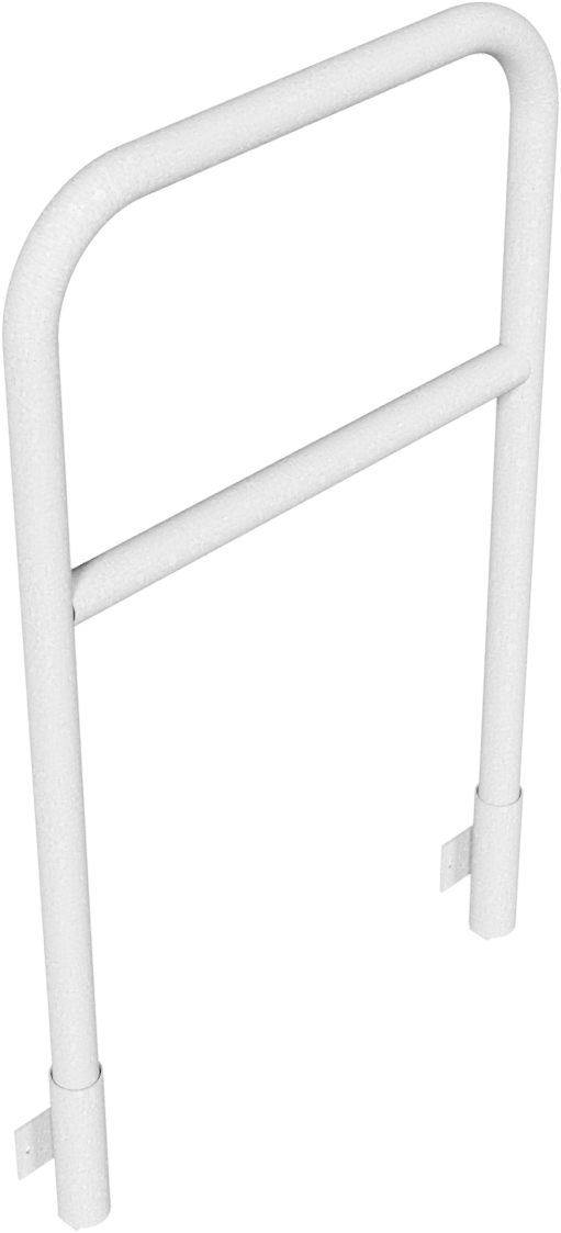Schake 448_21W Rohrbügel aus Stahlrohr Ø 48 x 2,5 mm mit Querholm für Wandmontage Gesamtbreite: 700 mm Gesamthöhe: 1200 mm feuerverzinkt