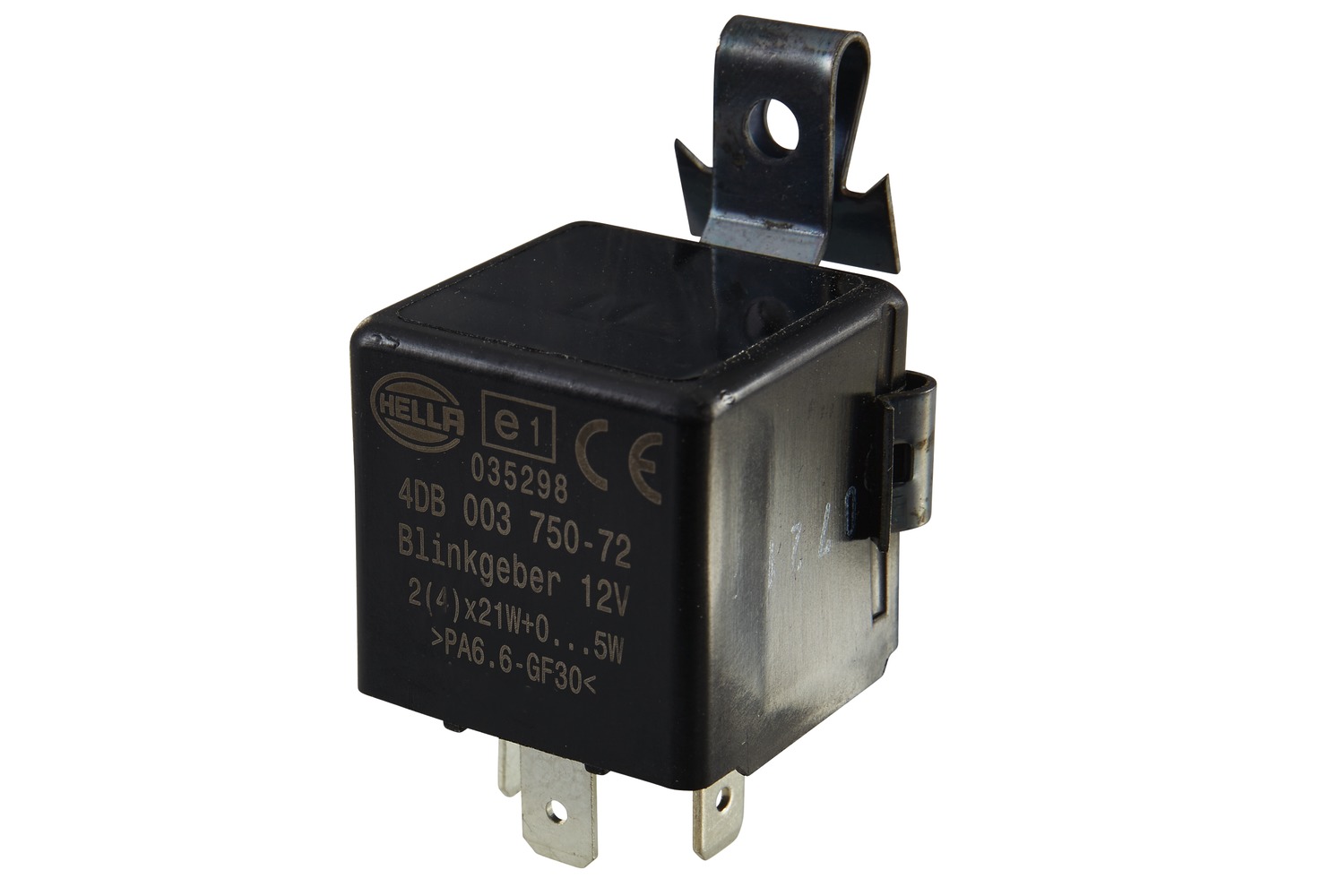 HELLA 4DB 003 750-721 Blinkgeber - 12V - 3-polig - Anbau - elektronisch - mit Halter