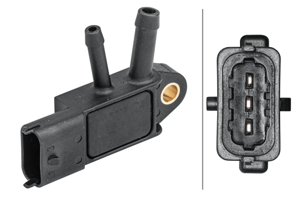 HELLA 6PP 009 409-051 Sensor, Abgasdruck - 3-polig - geschraubt