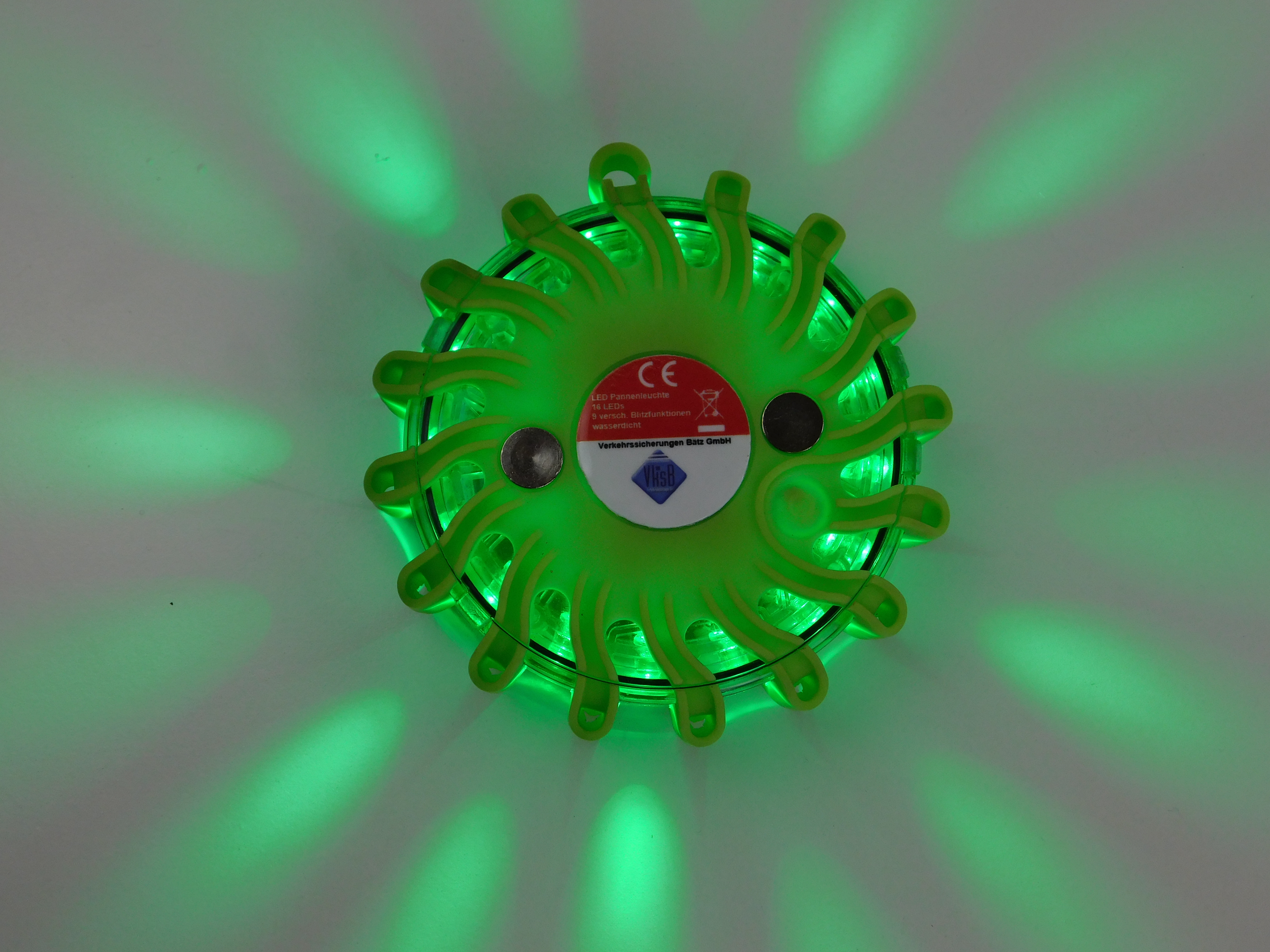LED Warnblitzleuchten Set (grün) Akkubetrieb