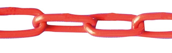 Schake 430_15-VE25 Absperrkette aus Kunststoff 25 m 8 mm stark rot / weiß