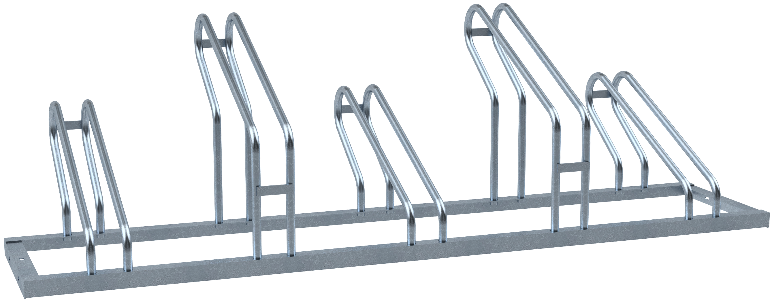 Schake 420_50 Fahrradständer Radeinstellung einseitig 90° 5 Einstellplätze

Länge: 1750 mm