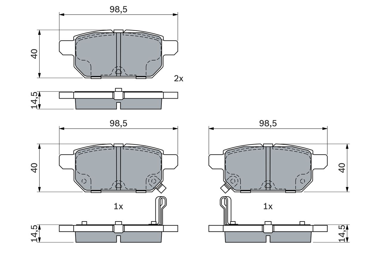 Bosch 0986494748 Bremsbelagsatz, Scheibenbremse