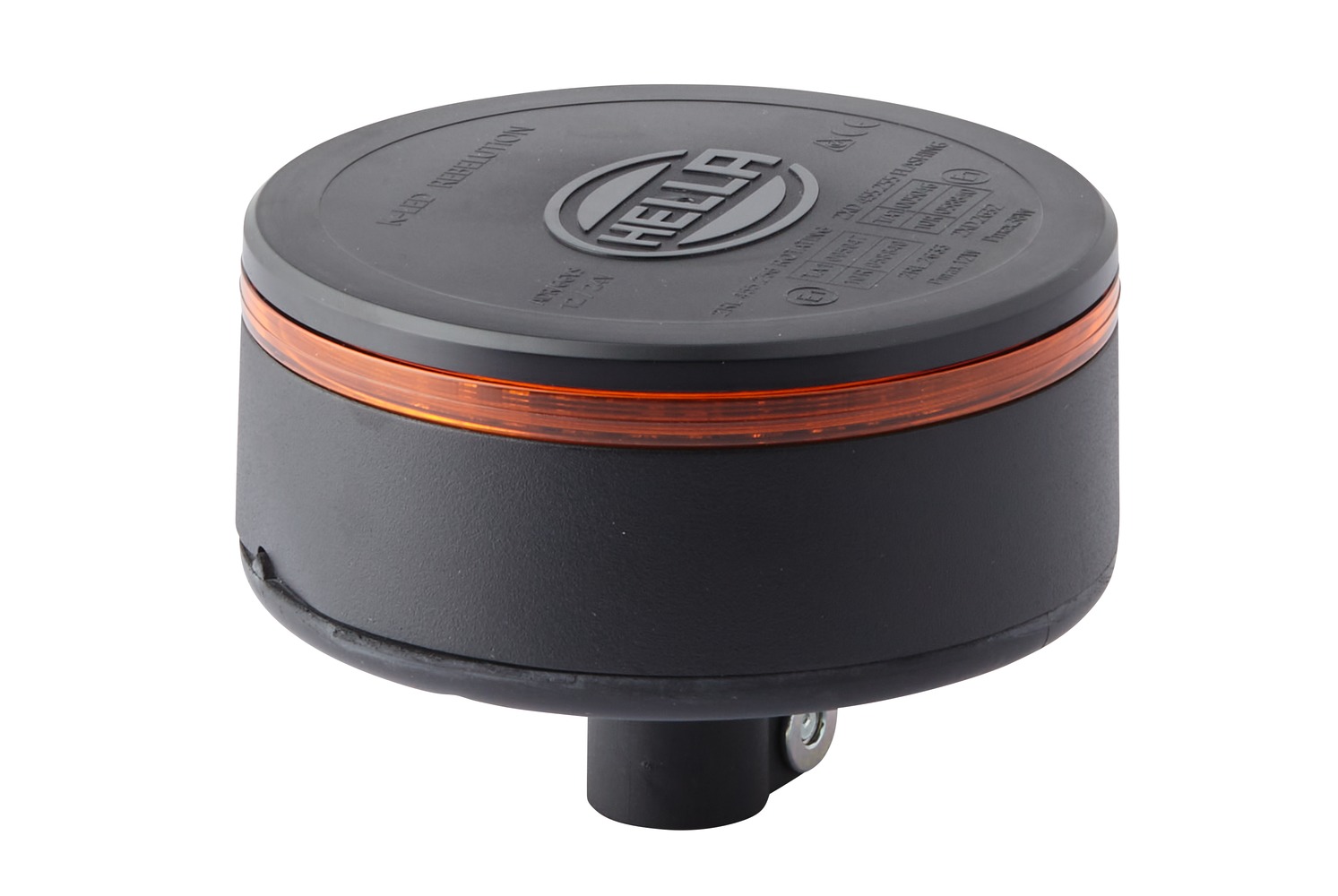 HELLA 2RL 455 256-011 Rundumkennleuchte - K-LED Rebelution - 12/24V - Rohrstutzen, flexibel - amber