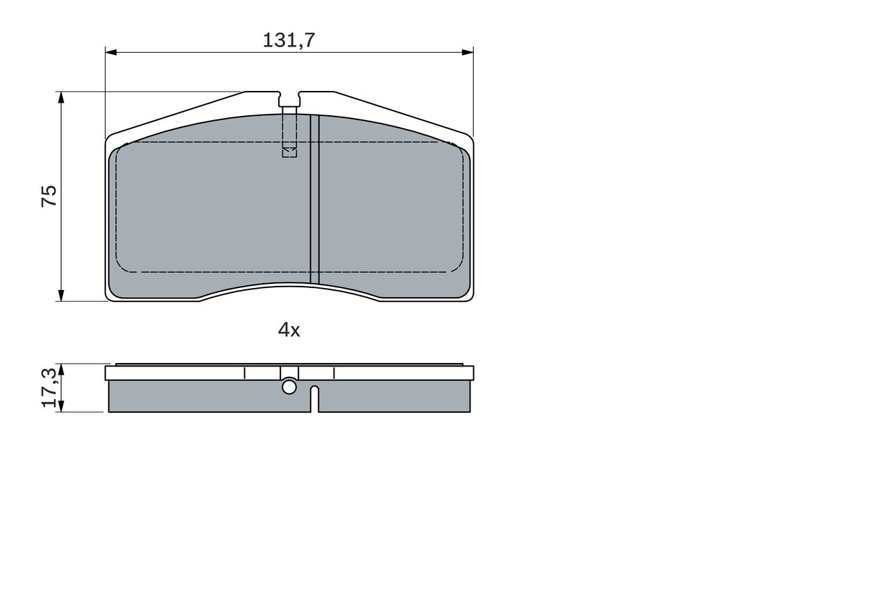 Bosch 0986494950 Bremsbelagsatz, Scheibenbremse