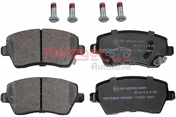 Metzger 1170243 Bremsbelagsatz, Scheibenbremse