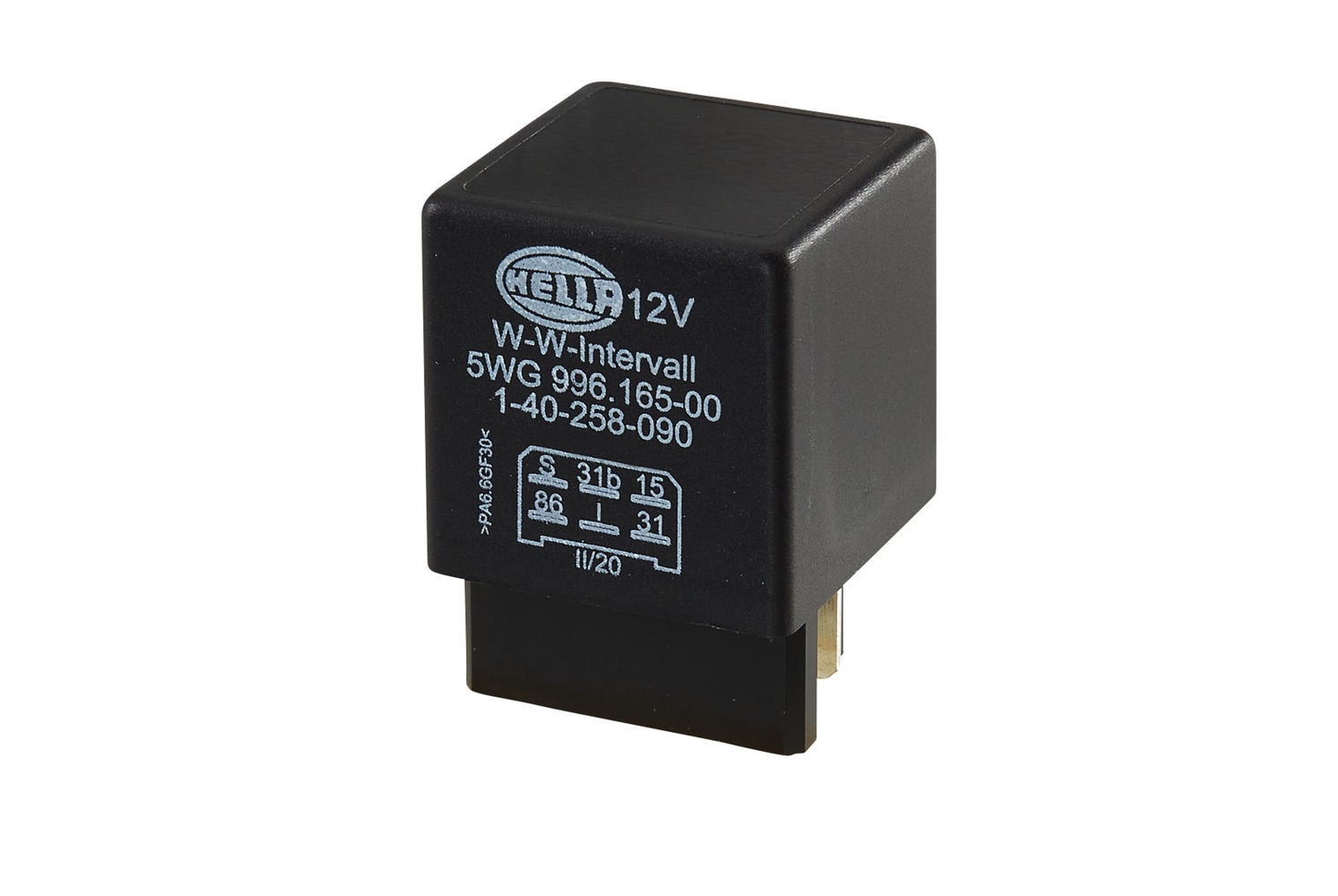 HELLA 5WG 996 165-001 Relais, Arbeitsstrom - 6-polig