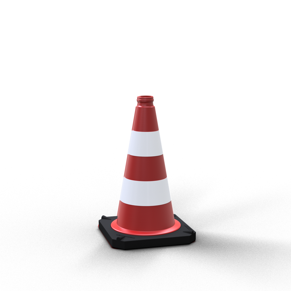 Schake 3L530RS Leitkegel zweiteilig       Höhe: 500 mm rot / weiß Folie Typ RA1/A