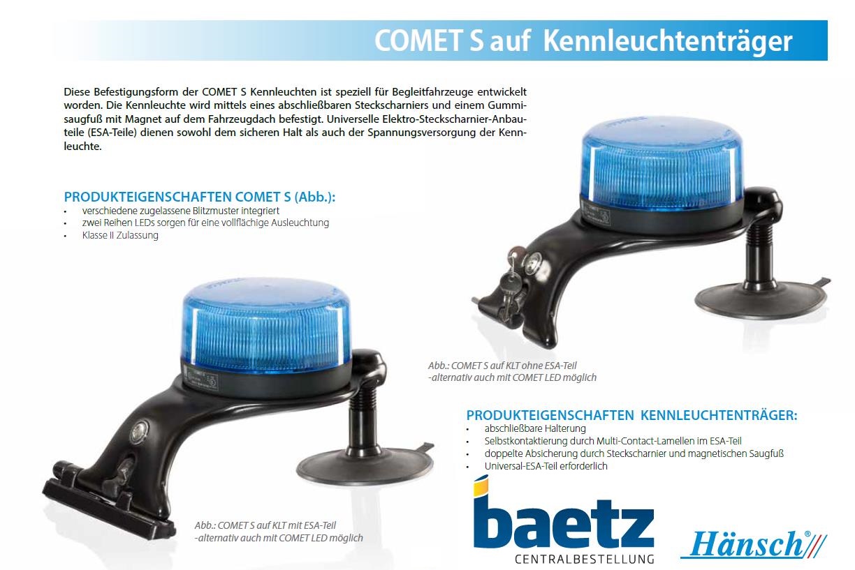 Hänsch Comet auf Kennleuchtenträger