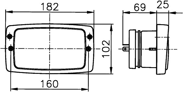 M085 HELLA 1AB 006 213-027 Halogen-Hauptscheinwerfer - Modul 6213 - 12/24V - Referenzzahl: 10 - Einbau -