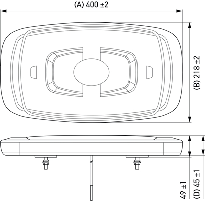 HELLA 2RL 014 565-001 LED-Warnleuchte - Mini Lightbar - 12/24V - Schraubanschluss - glasklar - gelb