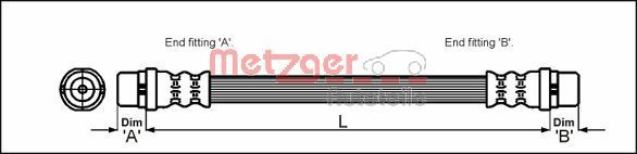 Metzger 4110341 Bremsschlauch