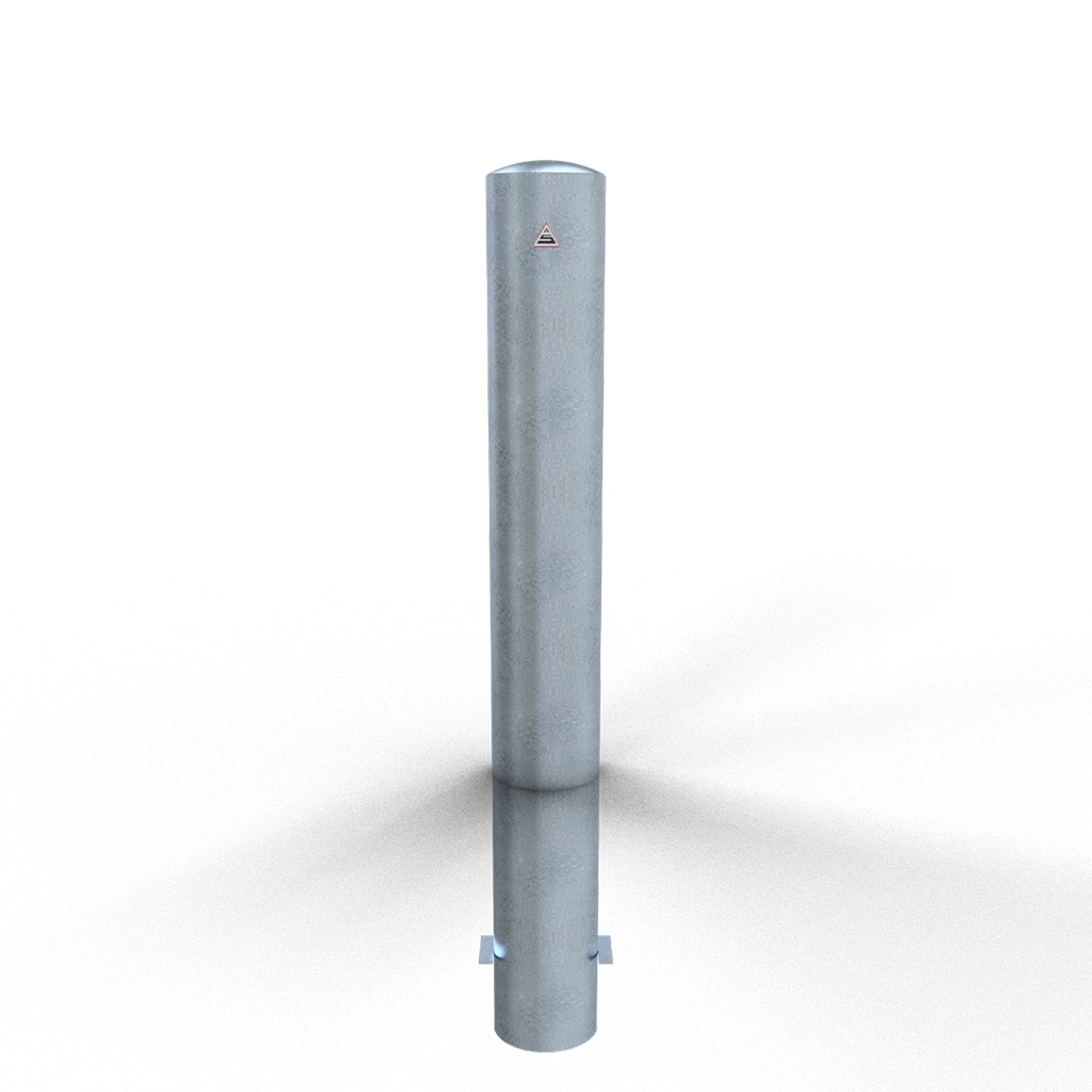 Schake 40150 Absperrpoller  Stahlrohr Ø 152 x 3,2 mm ortsfest zum Einbetonieren feuerverzinkt Gesamtlänge: 1200 mm mit aufgeschweißter Stahlkappe