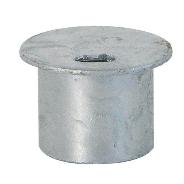 6ed9500b-cfa1-4bc2-8324-f40f64dea65f Schake 460_20 Abdeckkappe für Pfosten feuerverzinkt für Ø 60 mm Pfosten ohne Verschluss passend für Bodenhülse Art.- Nr. 460.10, 460.40 und 460.60