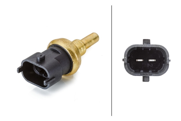 HELLA 6PT 009 107-811 Sensor, Kühlmitteltemperatur - mit Dichtring/mit Klammer