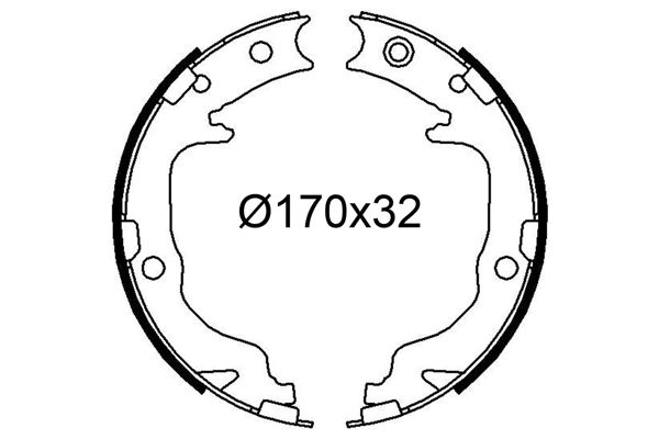 Valeo 564241 Bremsbackensatz