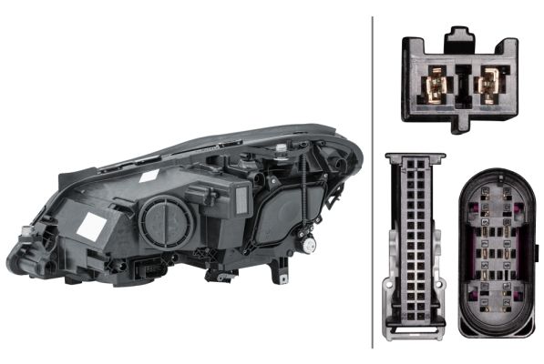 HELLA 1EX 011 091-721 Halogen/LED-Hauptscheinwerfer - rechts - für u.a. MB E-Class Coupe (C207)