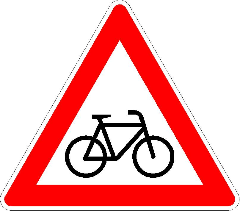 Verkehrszeichen Radverkehr, Aufstellung links