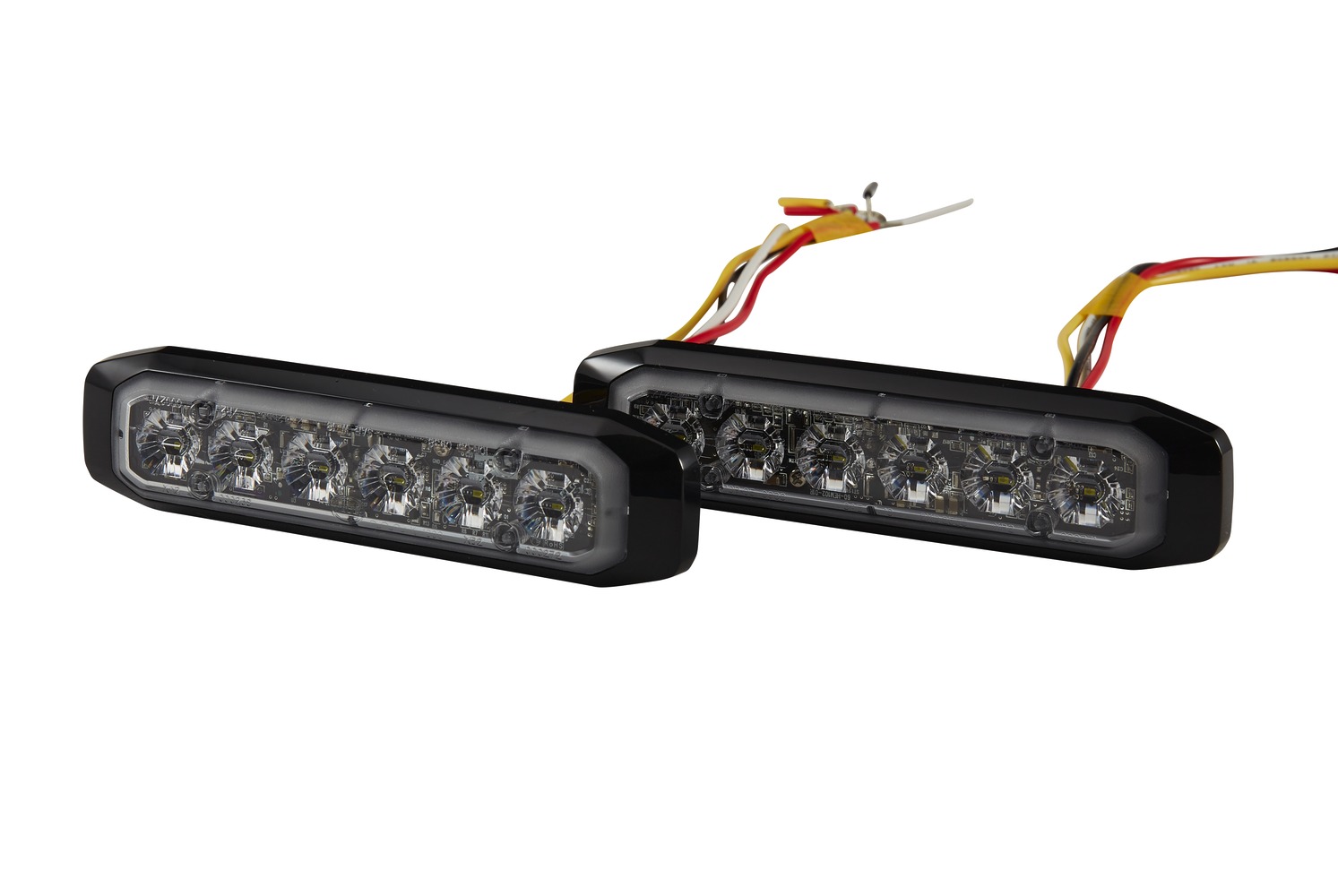 HELLA 2XD 014 562-901 LED-Blitz-Kennleuchte - BST-Slim - 12/24V - glasklar - Anbau/geschraubt - glas