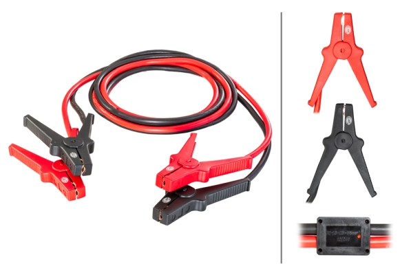 K2139 HELLA 8KS 236 689-001 Starthilfekabel - 12/24V - 350A - Kabel: 3.5m - mit Überspannungsschutz