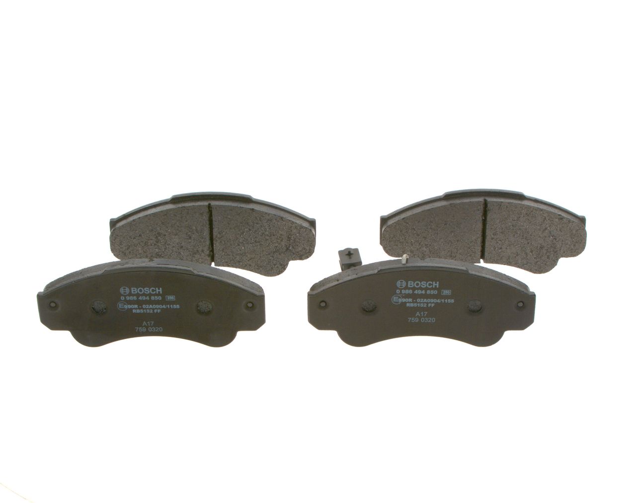 Bosch 0986494850 Bremsbelagsatz, Scheibenbremse