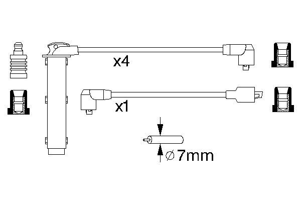 Bosch 0986356748 Zündleitungssatz