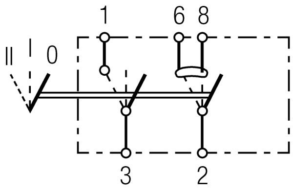 HELLA 6RH 007 832-451 Schalter - Kippbetätigung - Ausstattungsvar.: II+I-0 - Anschlussanzahl: 5 - oh