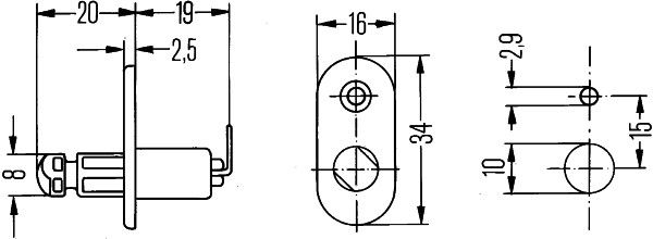 HELLA 6ZF 004 365-041 Schalter, Türkontakt
