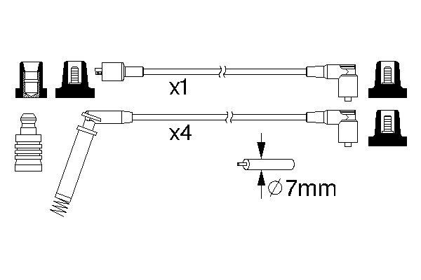 Bosch 0986357148 Zündleitungssatz