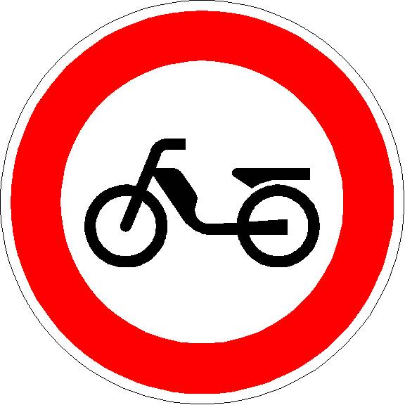 Verkehrszeichen Verbot für Mofas