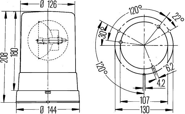 HELLA 2RL 006 295-111 Rundumkennleuchte