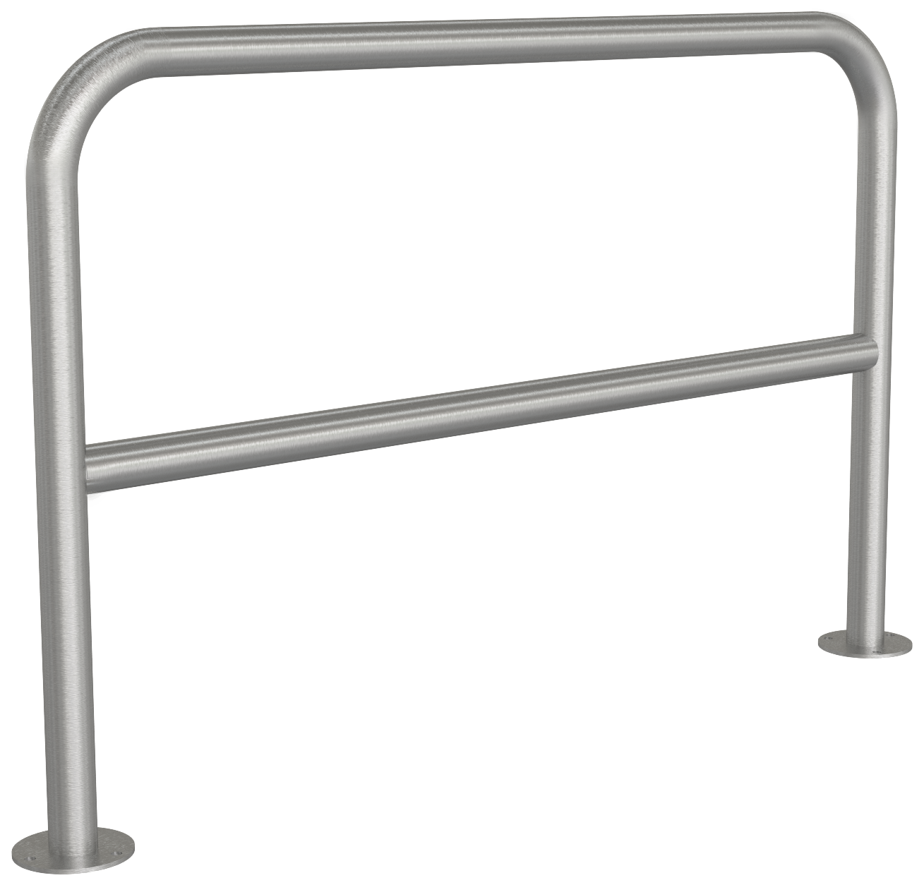 Schake Edelstahlbügel  Ø 48 mm  für Dübelbefestigung | mit Querholm | Gesamtbreite 1200 mm