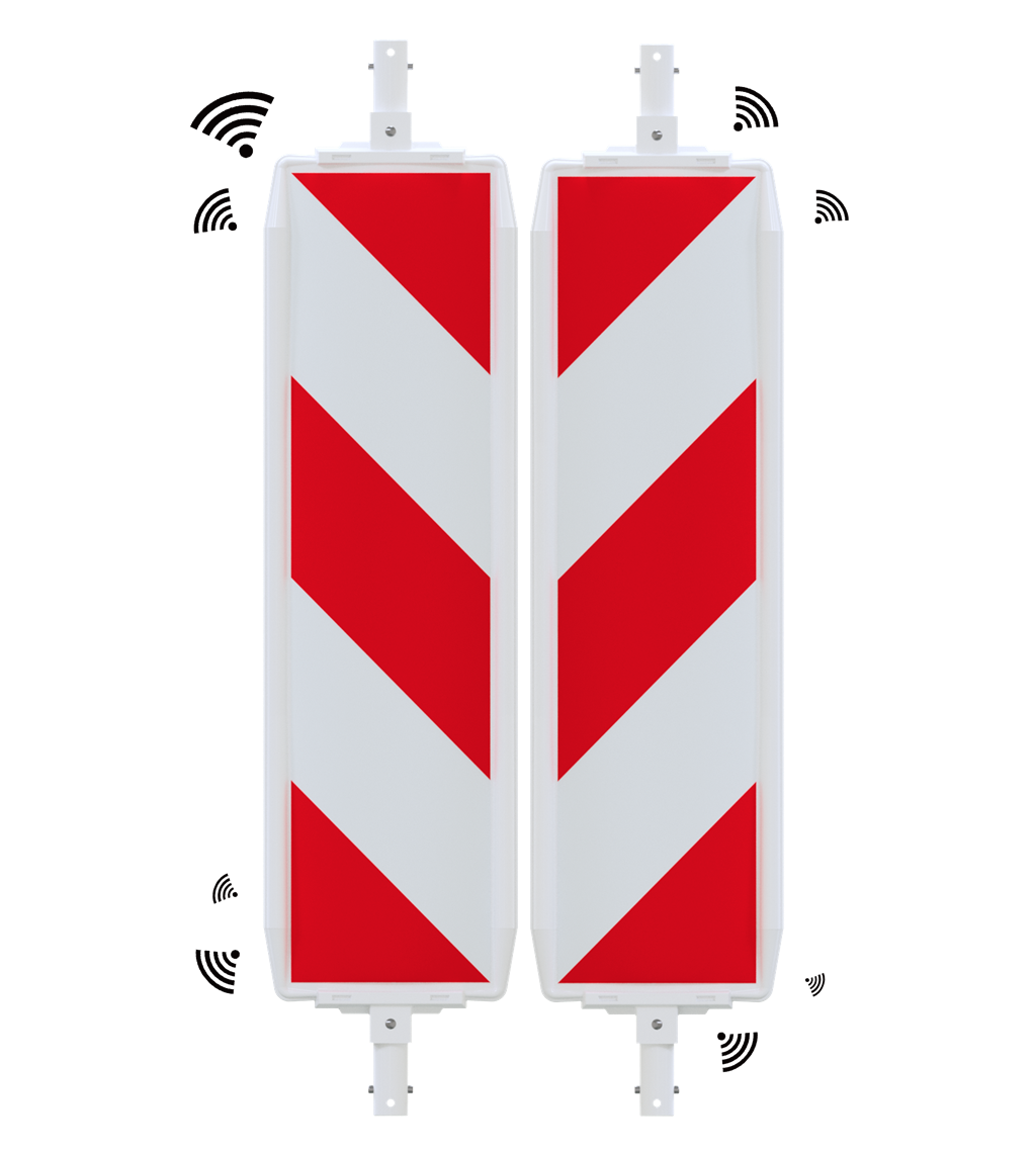 597ed26e-a47b-44d3-b2b0-93fe4e13a5fd Schake 36NOX-RFID BASt-Wendebake NOX  mit RFID-Tag schraffierte Folie doppelseitig rechts-/ linksweisend
