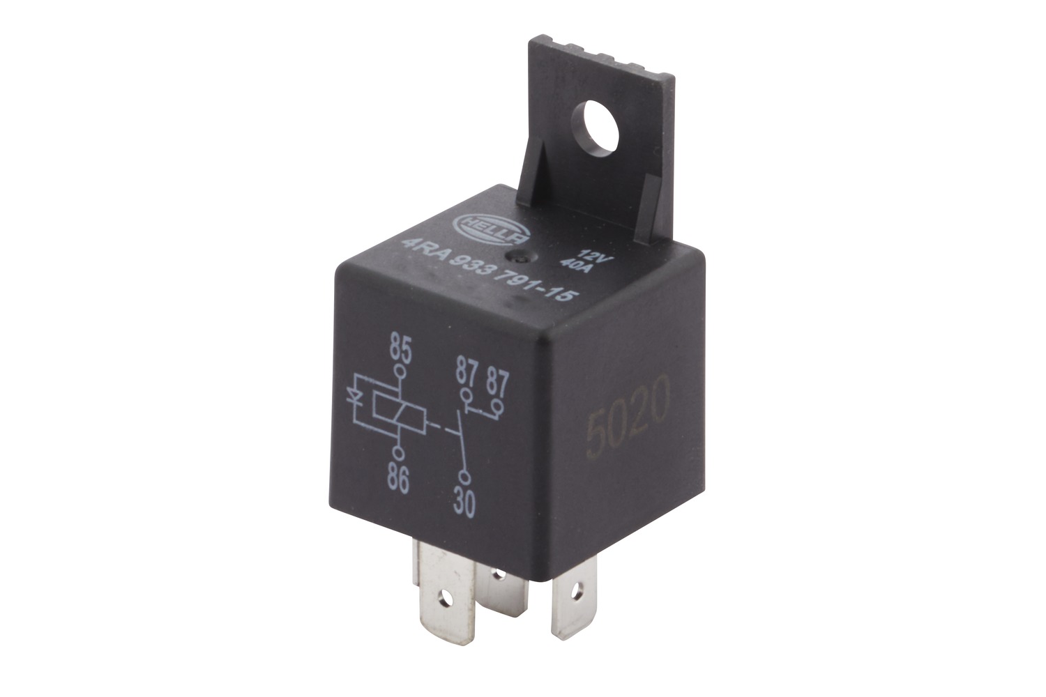 HELLA 4RA 933 791-151 Relais, Arbeitsstrom - 12V - 5-polig - Schließer - mit Halter/mit Löschdiode