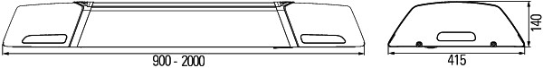 HELLA 2RL 010 712-021 LED-Signalsystem, Einsatzfahrzeug - OWS 7 - 12V - 1600mm - KL-LM4 Alley Lights