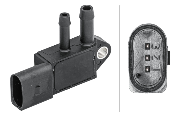 HELLA 6PP 009 409-231 Sensor, Abgasdruck - 3-polig - geschraubt