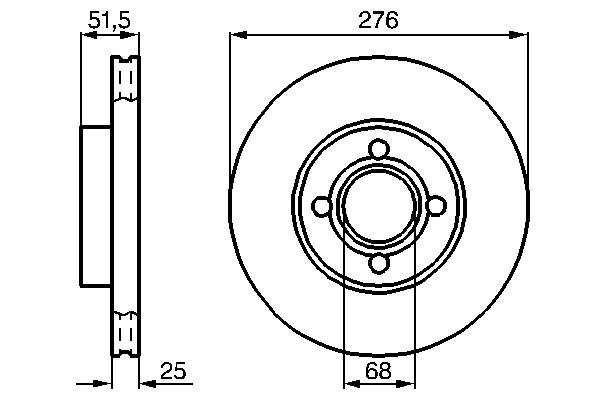 Bosch 0986478549 Bremsscheibe