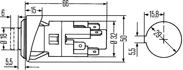 HELLA 6HF 001 579-052 Warnblinkschalter