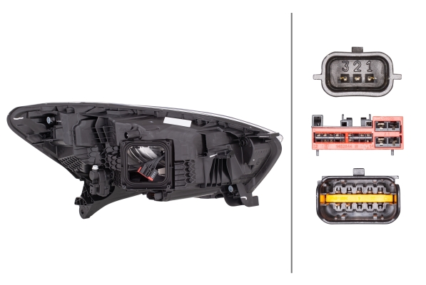 1EX_012_977-651a HELLA 1EX 012 977-651 LED-Hauptscheinwerfer - links - für u.a. Renault Captur I (J5_, H5_)