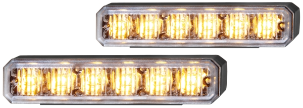 HELLA 2XD 014 560-401 LED-Blitz-Kennleuchte - BST - 12/24V - gelb - Anbau/geschraubt - glasklar - ge