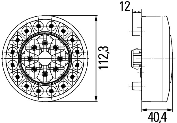 HELLA 2SD 344 200-211 Luce posteriore, LED, 12V HELLA 2SD 344 200-211 Luce posteriore, LED, 12V