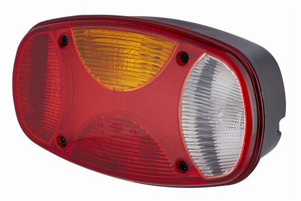 HELLA 2VP 343 520-061 Taillight - Caraluna Modular - Light bulb - 12V - Surface/Screwed - Lens color: Red/Transparent - Plug: Flat plug - right - Quantity: 1 HELLA 2VP 343 520-061 Taillight - Caraluna Modular - Light bulb - 12V - Surface/Screwed - Lens color: Red/Transparent - Plug: Flat plug - right - Quantity: 1