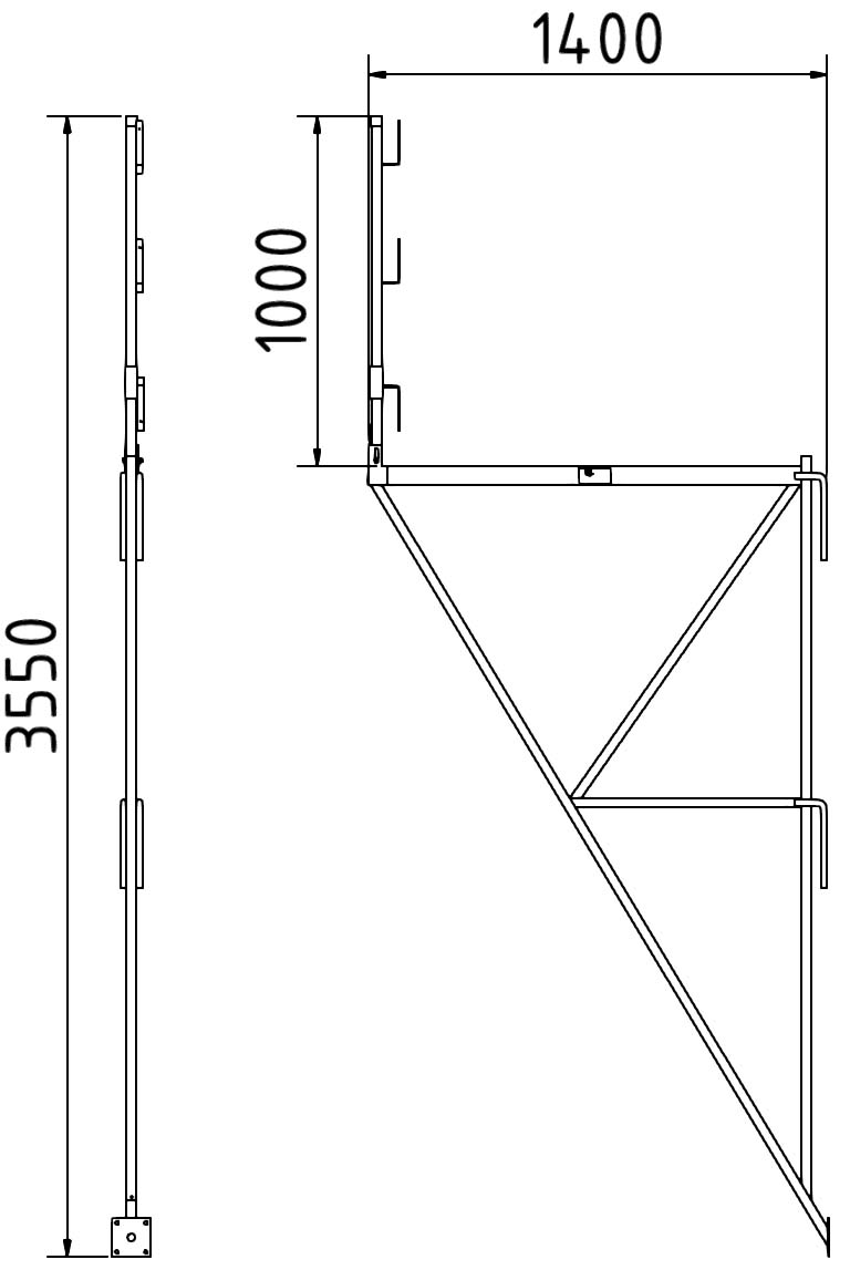 Schake 11290 Eck-/Konsolgerüst Konsolgerüst gerade