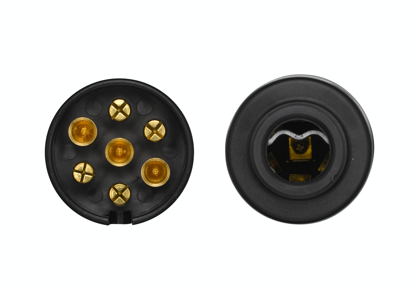 HELLA 8JA 001 930-041 Stecker - 12V - 7-polig - Stecker: Flachstecker - schwarz