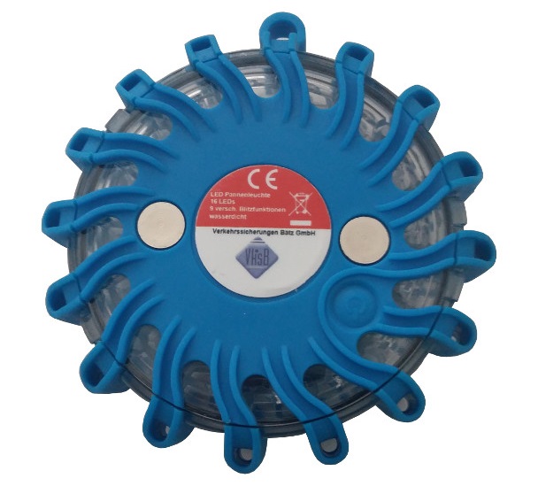 LED Warnblitzleuchte (blau) Akkubetrieb