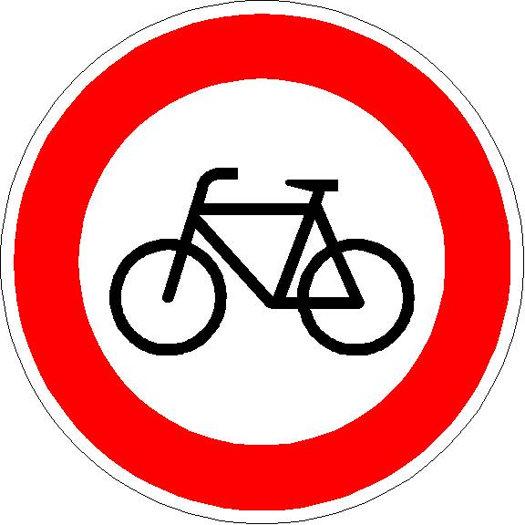 Verkehrszeichen Verbot für Radverkehr